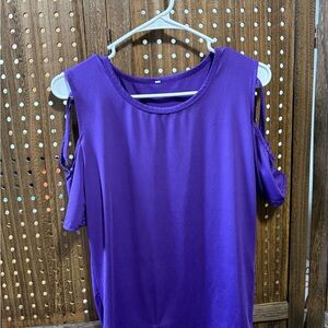 Purple Women's Cold Shoulder Top NWOT